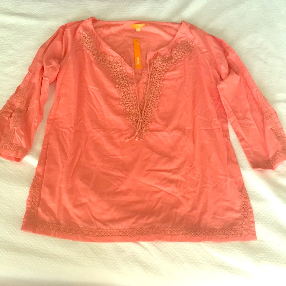 Summer Tunic by Ninety | Coral Pink | Size M